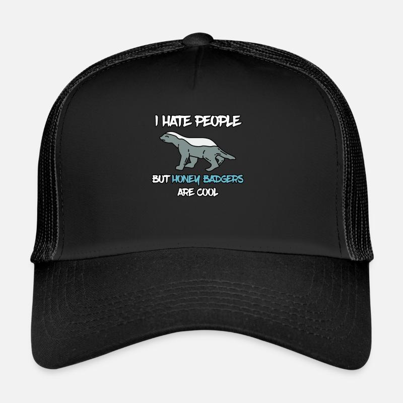 I Hate People Honey Badger honey badger - Trucker Cap - black/black