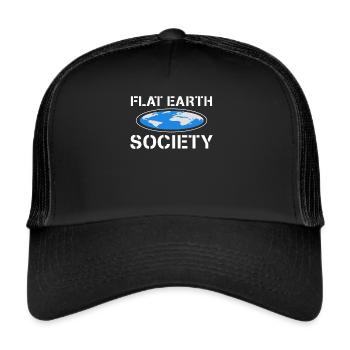 Flat Earth Society - Casquette trucker  - noir/noir - Devant