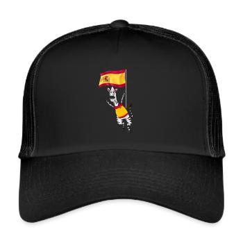 Spanien - Trucker Cap - Schwarz/Schwarz - Vorne