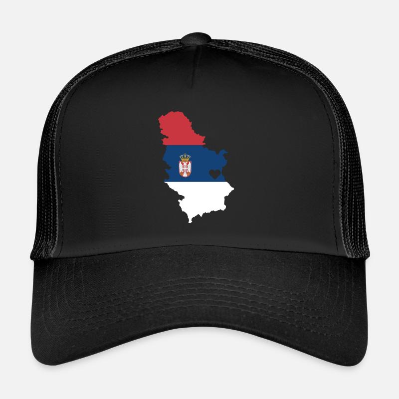 Chère Serbie Cadeau Cœur Serbe Casquette trucker 