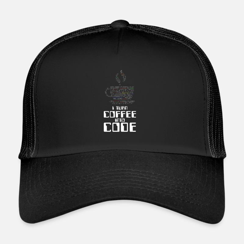 Ich verwandle Kaffee in Code-Codierer, der HTML-Geschenk codiert Trucker Cap