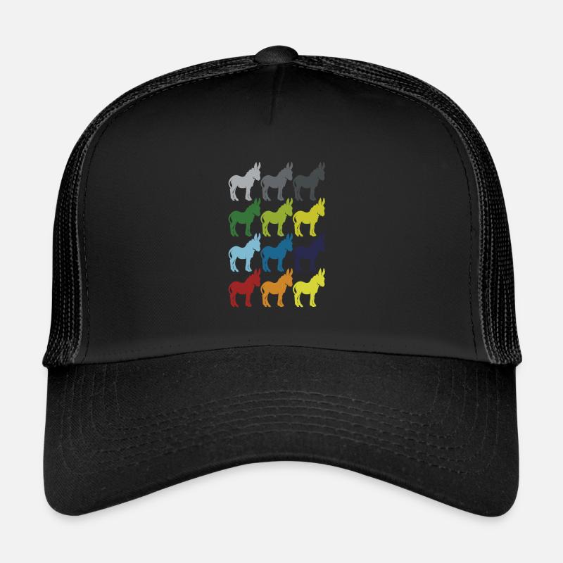 Neon Pop Art Retro Esel Maultier Tier Geschenkidee Trucker Cap