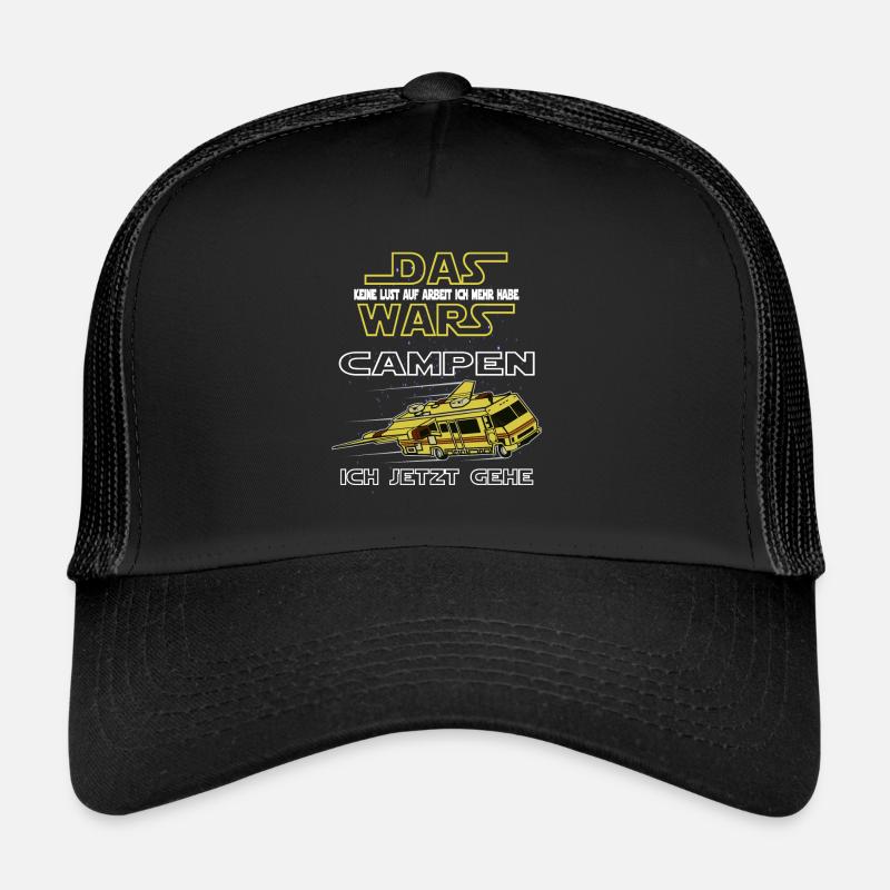 Das wars Campen ich jetzt jetzt gehe. - Trucker Cap - Schwarz/Schwarz