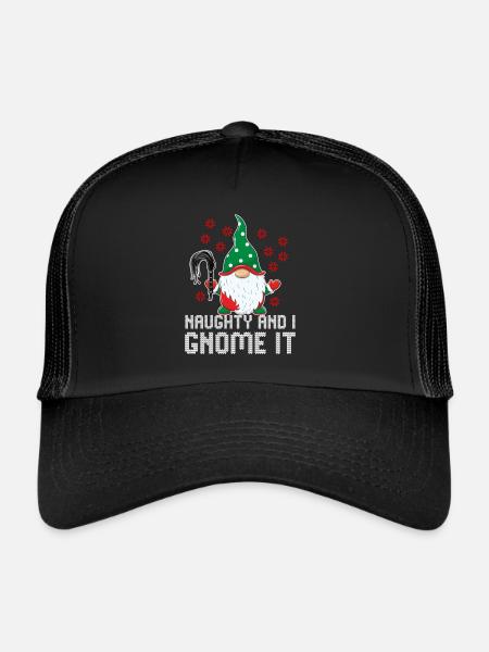 Pull de Noël laid drôle - Casquette trucker  - noir/noir - Devant