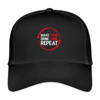 Funny gift for winemakers winemakers - Trucker Cap - black/black - Front