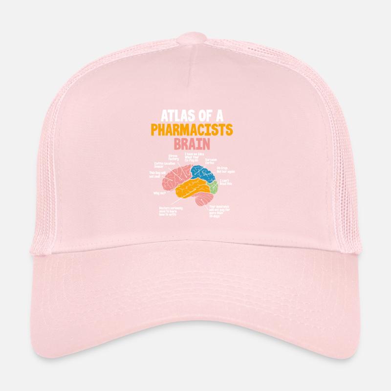 Pharmacists brain Pharmacy Technician Stud Trucker Cap