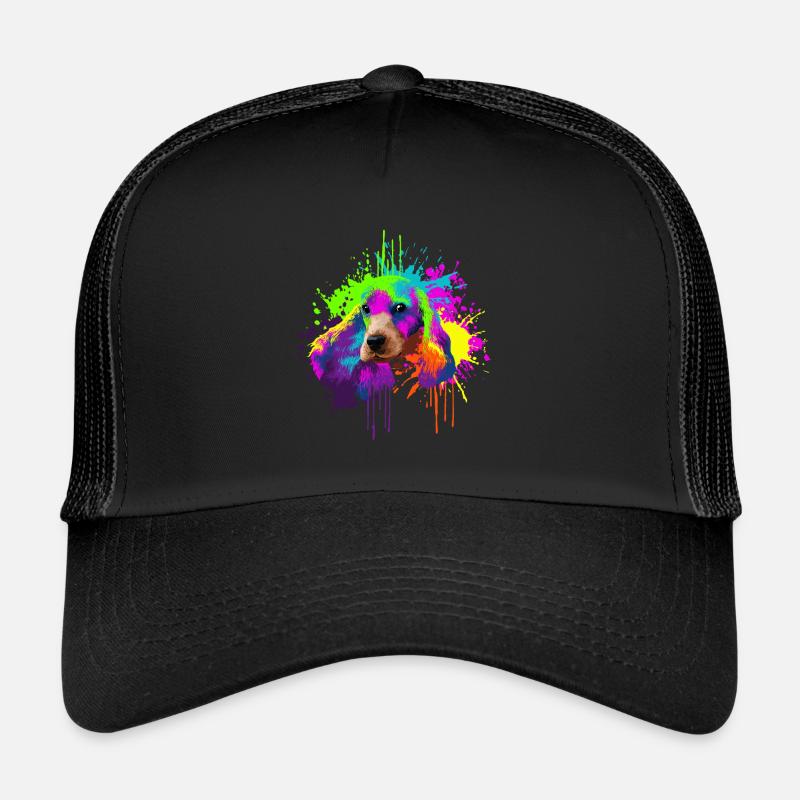 Splash Art Cocker stylo stylo cadeau - Casquette trucker  - noir/noir