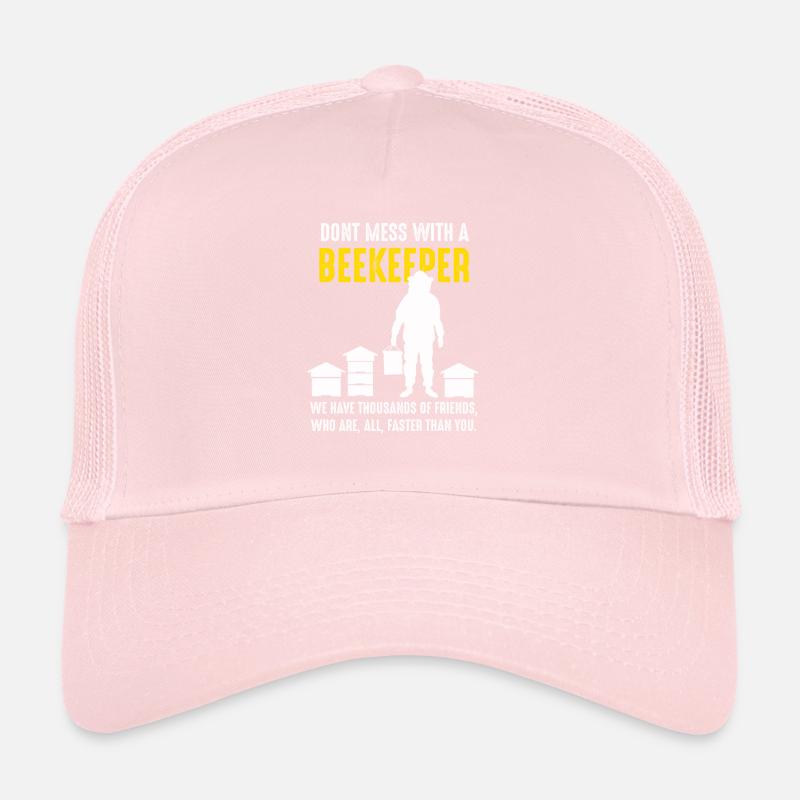 Don't mess with a beekeeper - beekeeping Trucker Cap