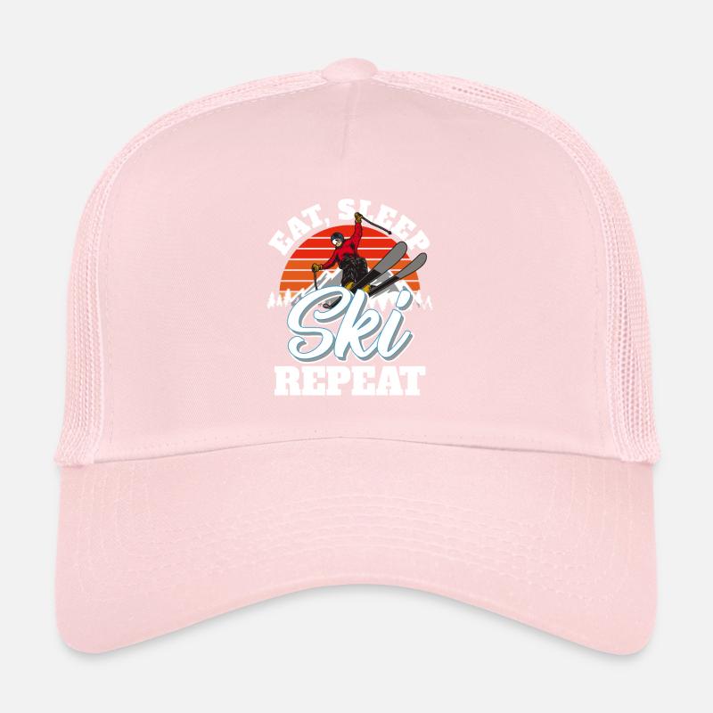 Skifahrer Skiurlaub Trucker Cap