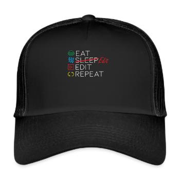 Citation d'un éditeur vidéo - Casquette trucker  - noir/noir - Devant
