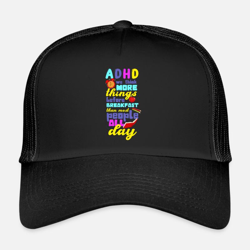 TDAH - Casquette trucker  - noir/noir