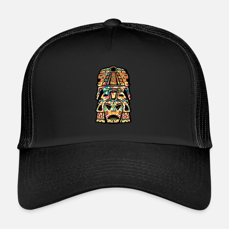 Maya Mask Inca Civilization Aztekisches Kulturgeschenk Trucker Cap
