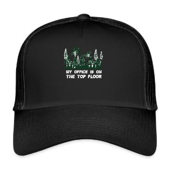 Cadeau de grimpeur d'arbre arboriste - Casquette trucker  - noir/noir - Devant
