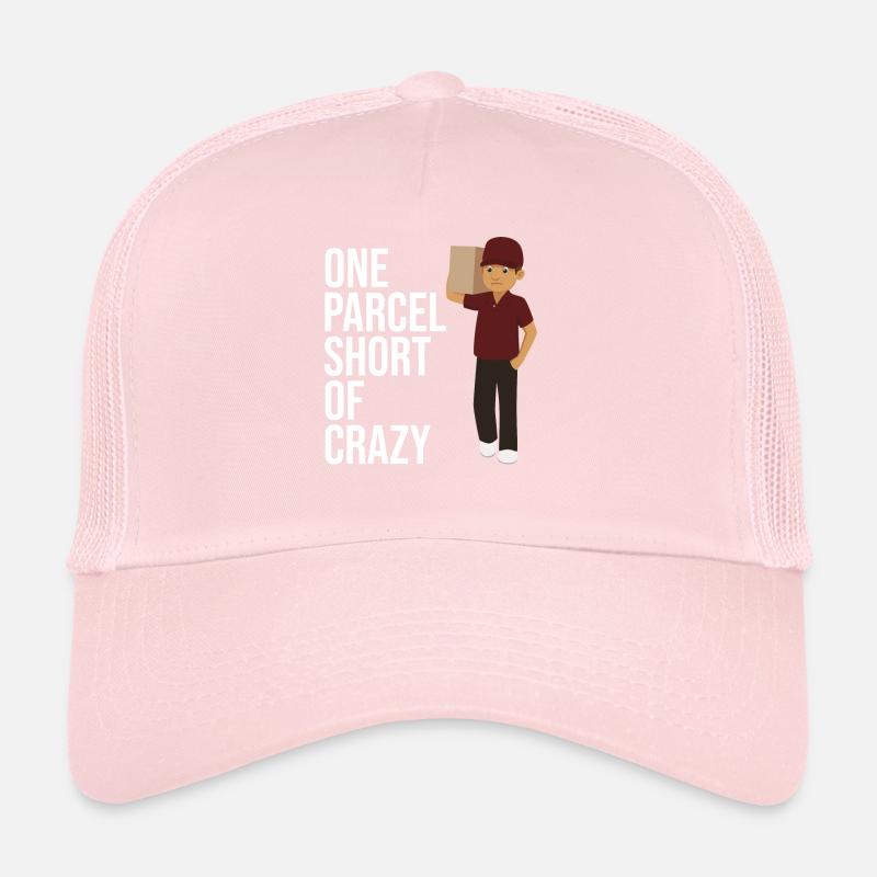 postal worker One Parcel Short Of Crazy For Postal Trucker Cap