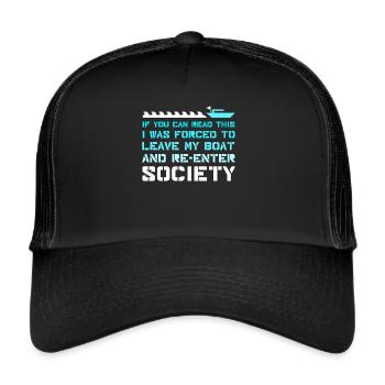 Bateau de capitaine de bateau de plaisance - Casquette trucker  - noir/noir - Devant