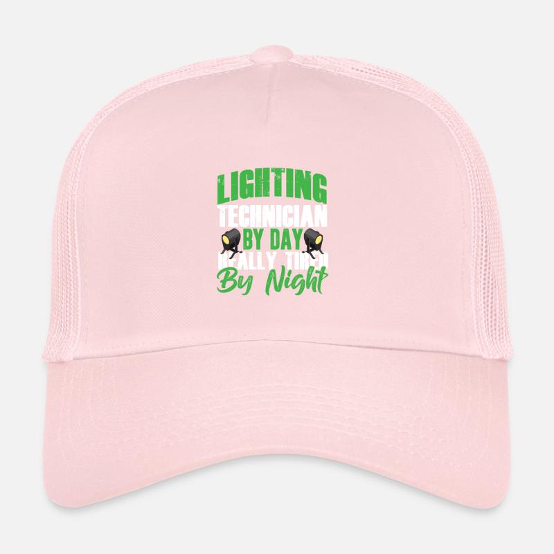 Lighting Technician By Day Light Music Band Gift Trucker Cap
