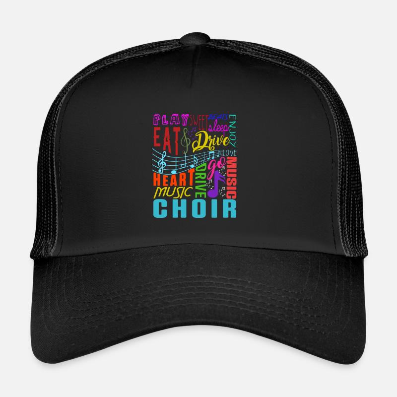Chormusik Chor Chor Musik Dirigent Geschenk - Trucker Cap - Schwarz/Schwarz