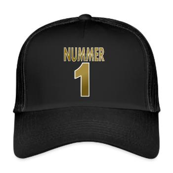 Number one number one number one gift - Trucker Cap - black/black - Front