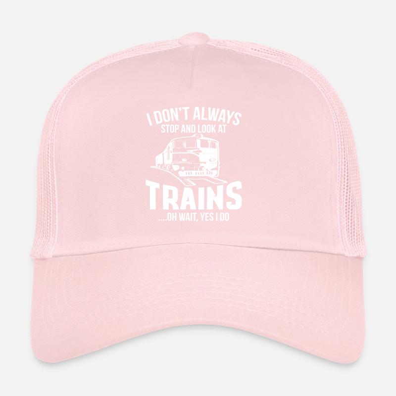 Cadeau drôle d’observation de train de conducteur de train Casquette trucker 