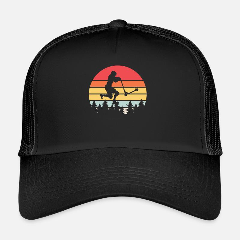 Scooter Stunt Roller Retro Gift Idea Trucker Cap