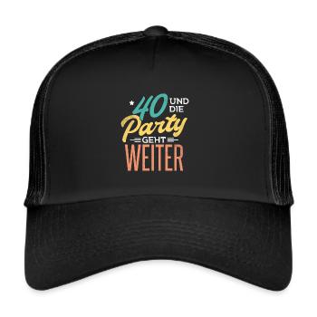 40th Birthday - Trucker Cap - black/black - Front