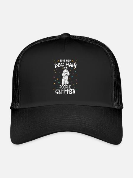 It's Not Dog Hair It's Poodle Glitter - Trucker Cap - black/black - Front