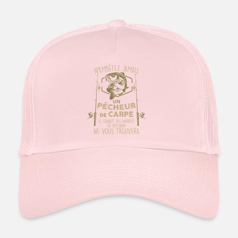 Pêche carpe, idée cadeau pêcheur, citation humour Casquette trucker 