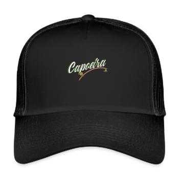 Tanzkampf Capoeira Tänzer Kämpfer Brasilianisch - Trucker Cap - Schwarz/Schwarz - Vorne