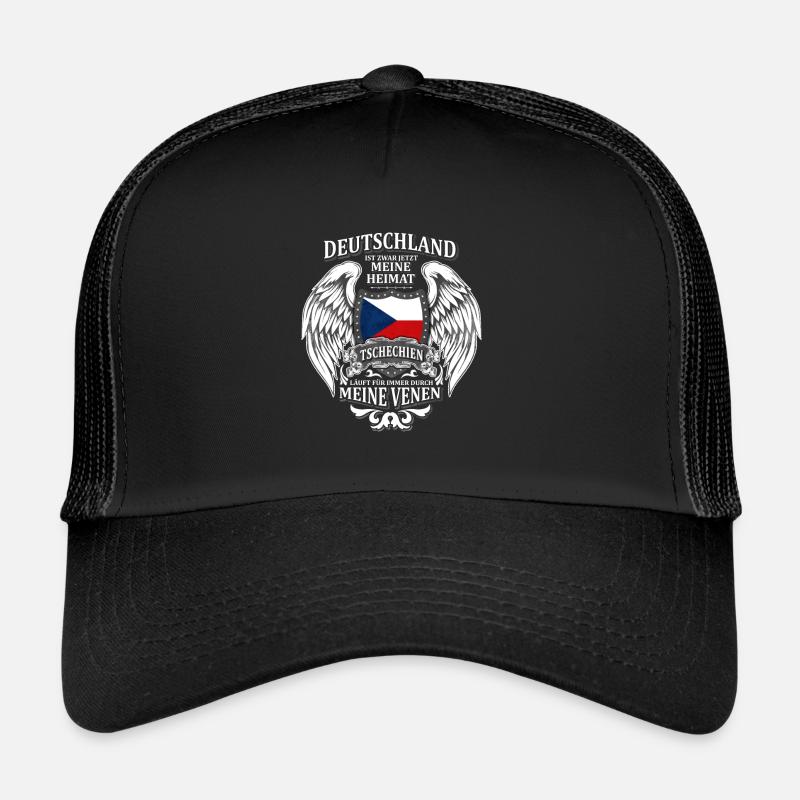 Tschechien - Trucker Cap - Schwarz/Schwarz