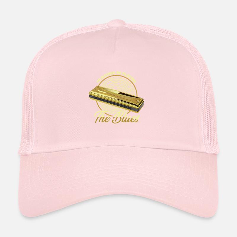 Jouer de l’instrument de musique Blues Harmonica Gift Casquette trucker 