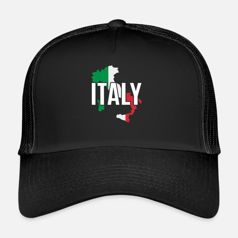 Italien - Trucker Cap - Schwarz/Schwarz