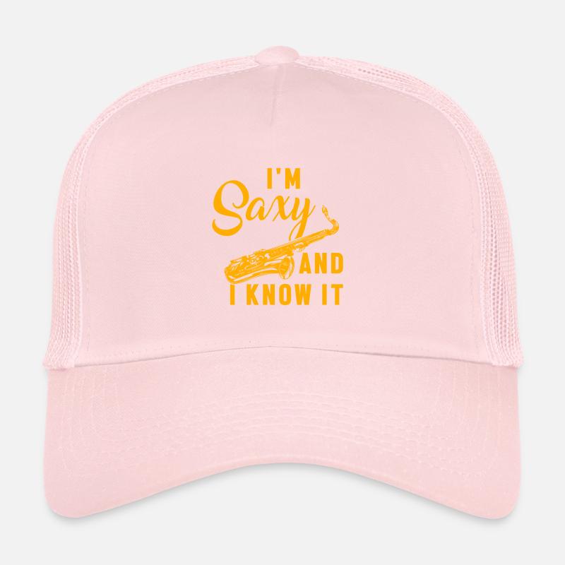 Ich bin Saxy und ich weiß es Musikalische Saxophon Saxophon Geschenk Trucker Cap