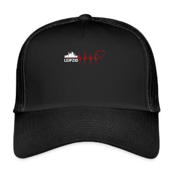Leipzig - Trucker Cap - Schwarz/Schwarz - Vorne