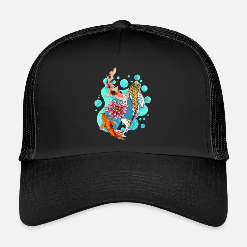 Koi Fish - Trucker Cap - black/black