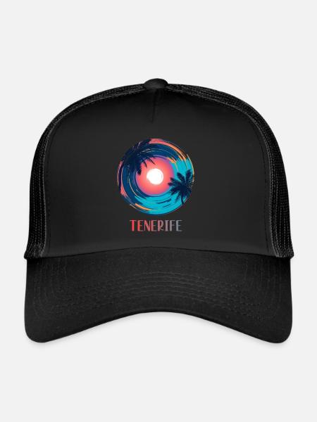 Teneriffa - Trucker Cap - Schwarz/Schwarz