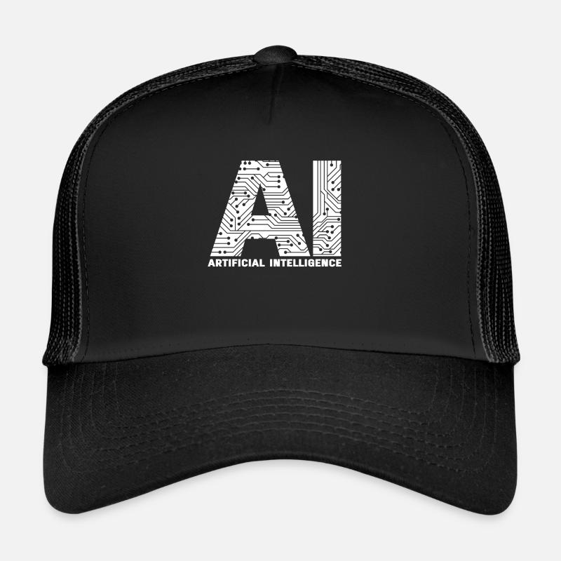 IA Intelligence Artificielle - Casquette trucker  - noir/noir
