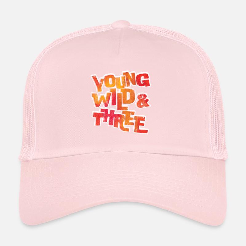 Young Wild And Three 3. Geburtstag Geburtstagskind Trucker Cap