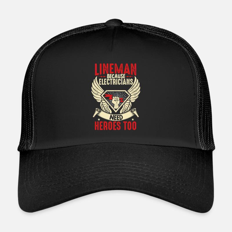 Monteur de lignes électriques parce que - Casquette trucker  - noir/noir