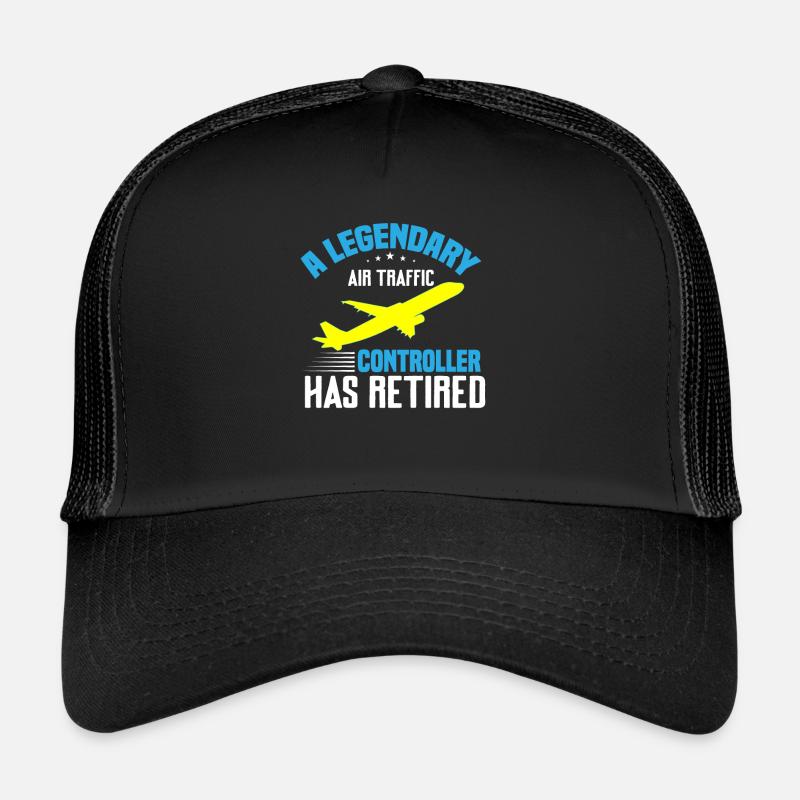 Contrôleur de la circulation aérienne à la retraite Casquette trucker 