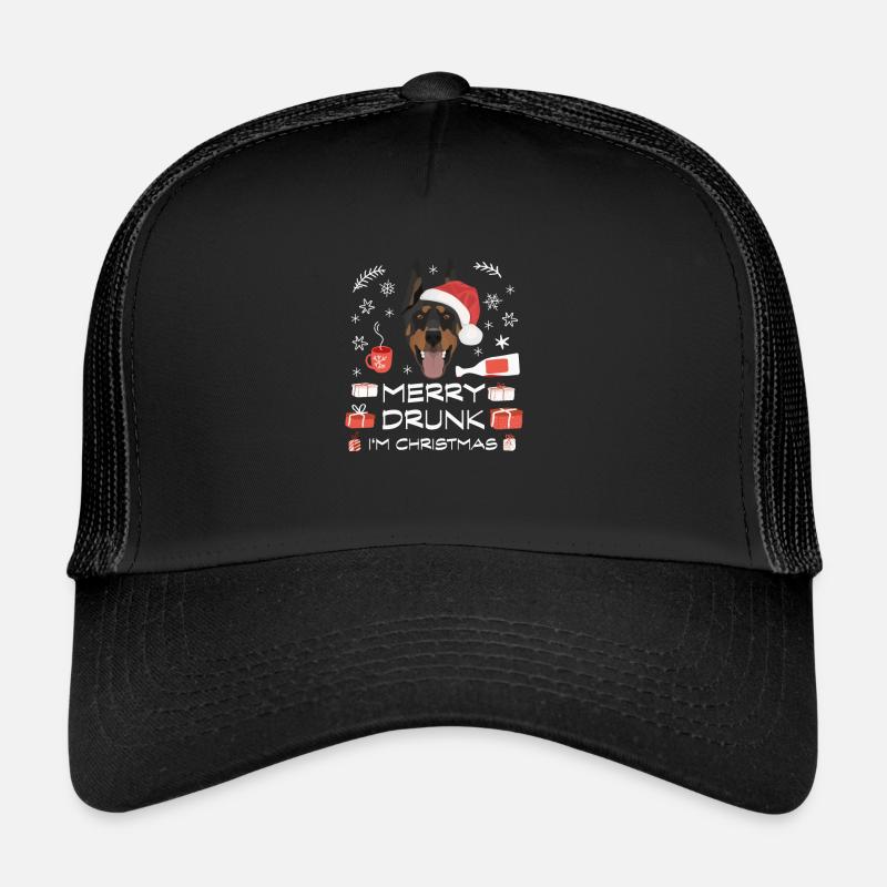 Doberman ivre Casquette trucker 