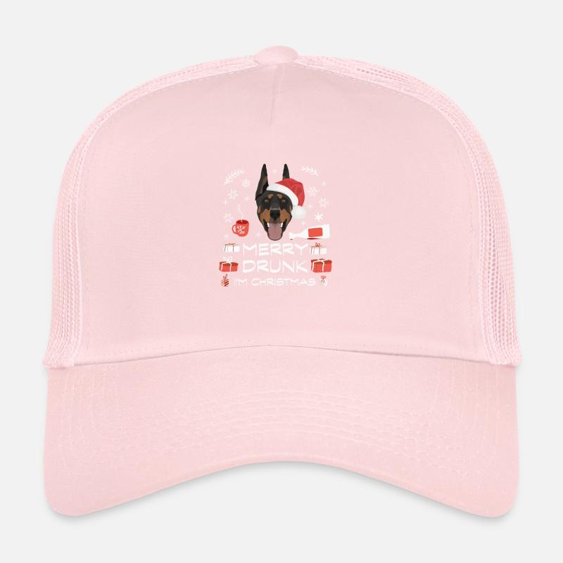 Doberman Drunk Trucker Cap