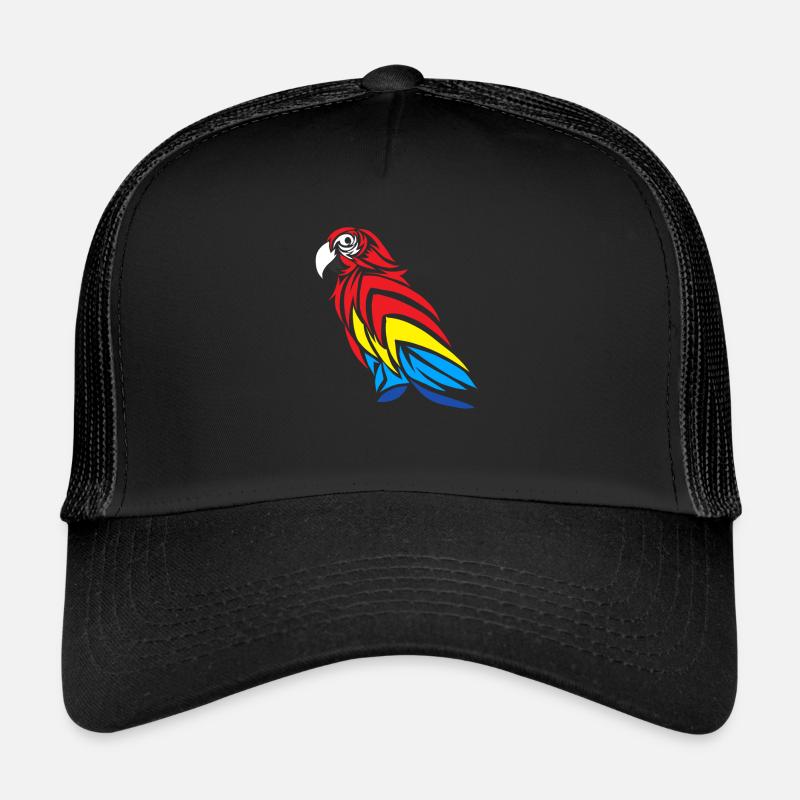 Papagei - Trucker Cap - Schwarz/Schwarz