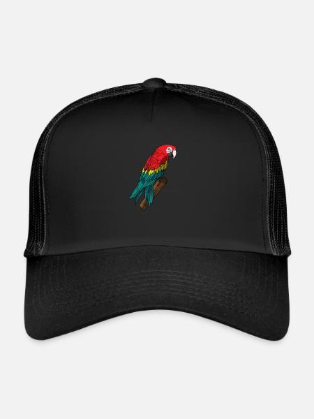 Perroquet - Casquette trucker  - noir/noir - Devant