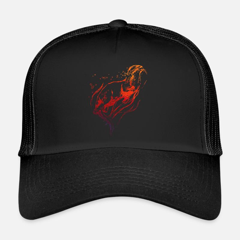 Otter - Trucker Cap - Schwarz/Schwarz