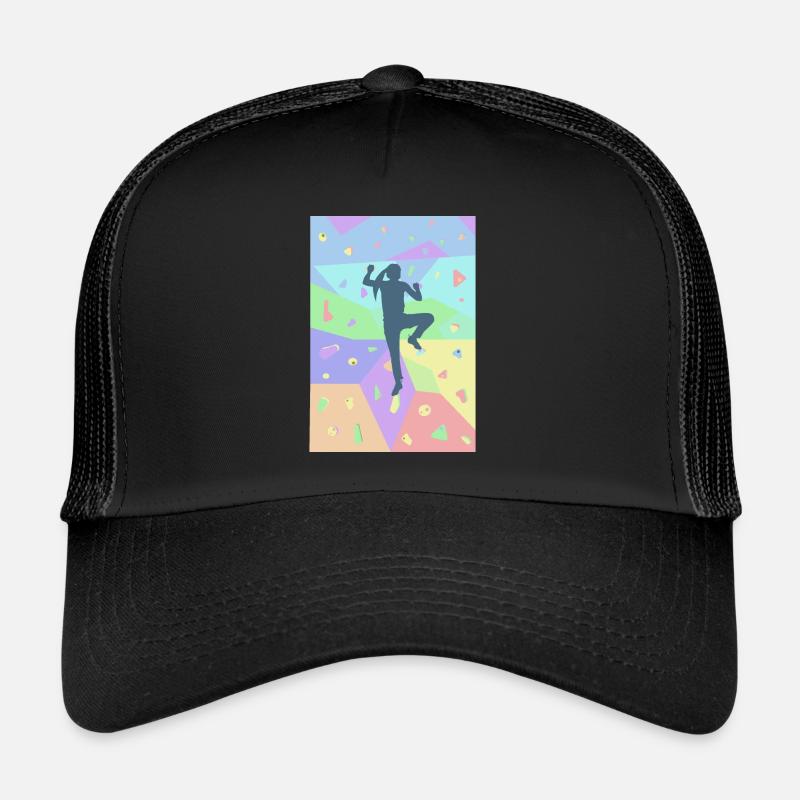 Bouldern Kletterer Geschenk Kletterwand Boulderer - Trucker Cap - Schwarz/Schwarz