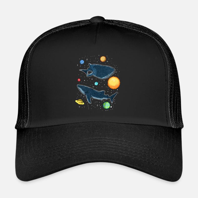 Requins dans la galaxie Drôle de baleine Amateurs de requins Casquette trucker 