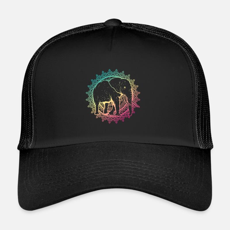 Yoga Elephant Mandala Casquette trucker 