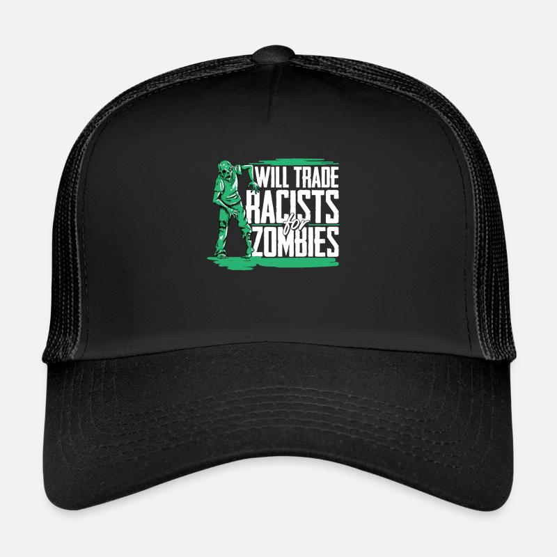 Anti Rassismus - Trucker Cap - Schwarz/Schwarz