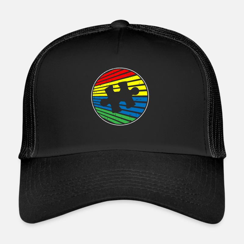 Autisme autiste - Casquette trucker - noir/noir