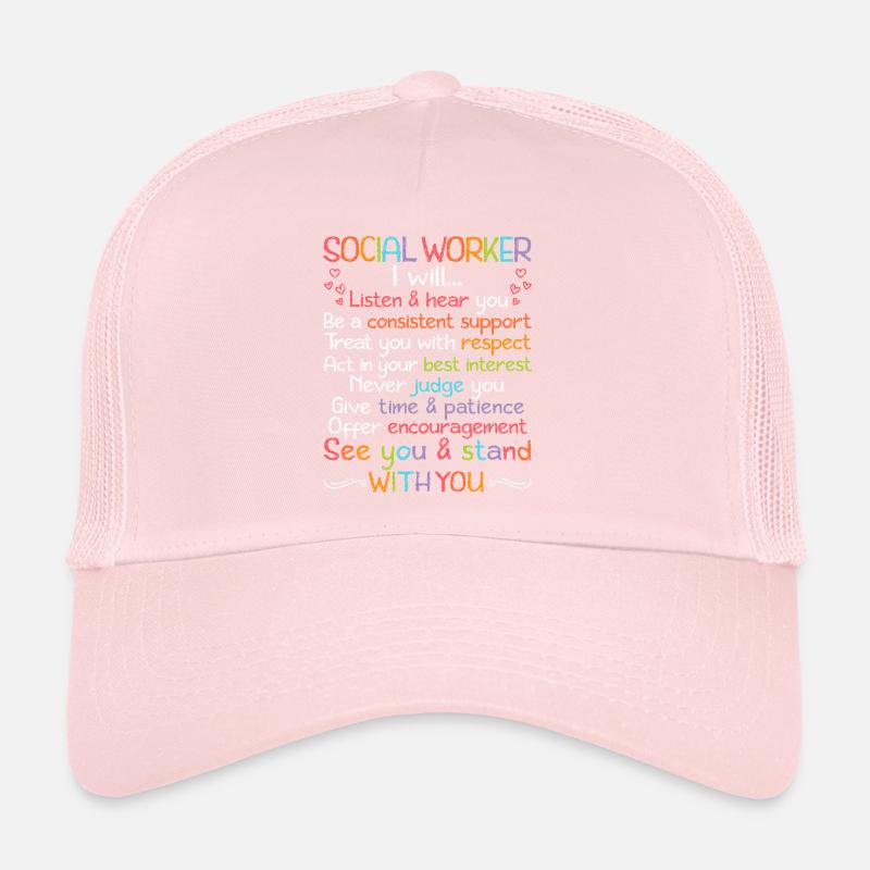 School Social Work Month Crayon Trucker Cap